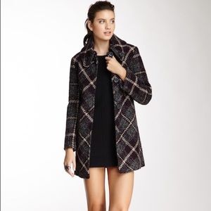 Larry Levine Petite Wool-Blend Swing Coat